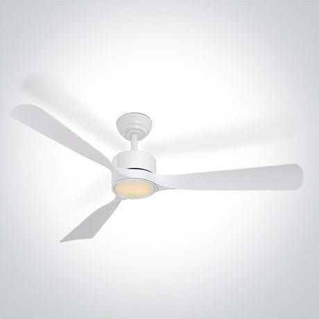 6320/W/V WEISS ABS ROD FAN 32W LED 22W CCTV IP54 230V