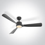 6320/B/V SCHWARZ ABS ROD FAN 32W LED 22W CCTV IP54 230V