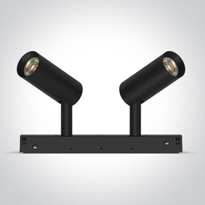 42108AL/B/V SCHWARZ 2x6W CCTV 48V IP20 ADJUSTABLE DALI