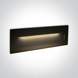 68068C/B/V BLACK WALL RECESSED 6W CCTV IP65 DARK LIGHT 230V