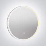 60208C/W/V WEISS RUND MIRROR 20W CCTV IP44 230V DIMMBAR