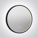 60208C/B/V SCHWARZ RUND MIRROR 20W CCTV IP44 230V DIMMBAR