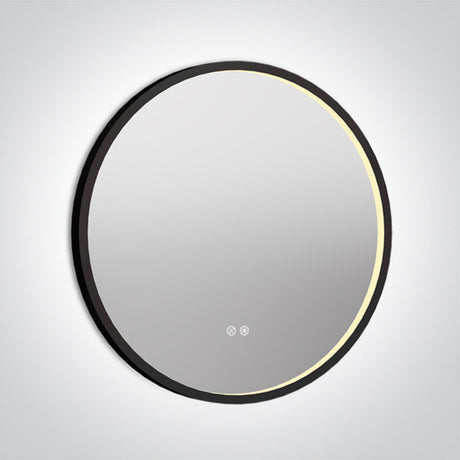 60208C/B/V SCHWARZ RUND MIRROR 20W CCTV IP44 230V DIMMBAR