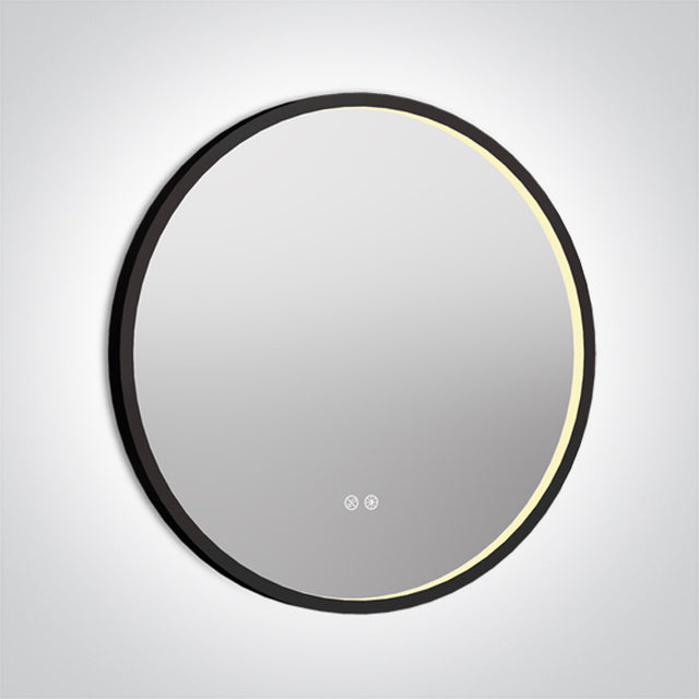 60208C/B/V SCHWARZ RUND MIRROR 20W CCTV IP44 230V DIMMBAR