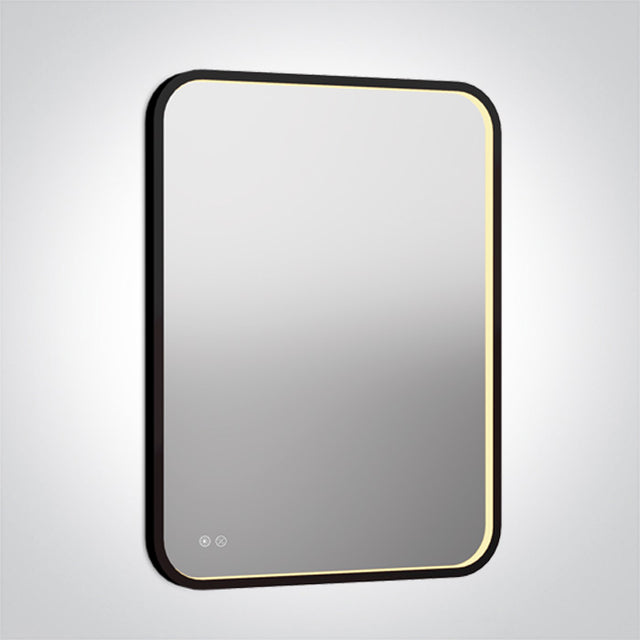 60208D/B/V SCHWARZ RECTANGULAR MIRROR 20W CCTV IP44 230V DIM