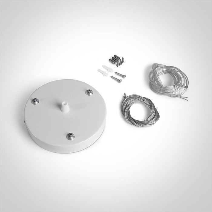 050138A/W WEIß AUFHÄNGUNG BASE FÜR 62020 ROUND PLAFO