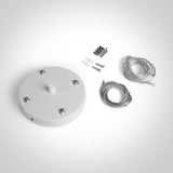 050138B/W WEIß AUFHÄNGUNG BASE FÜR 62020 QUADRATISCH PLAFO
