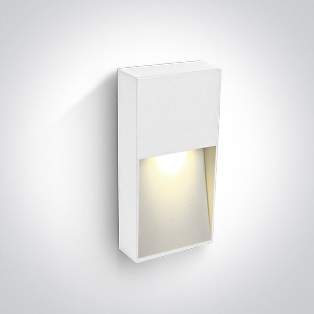 67359C/W/V WEIß WANDLEUCHTE 3W CCTV IP65 DARK LIGHT 230V