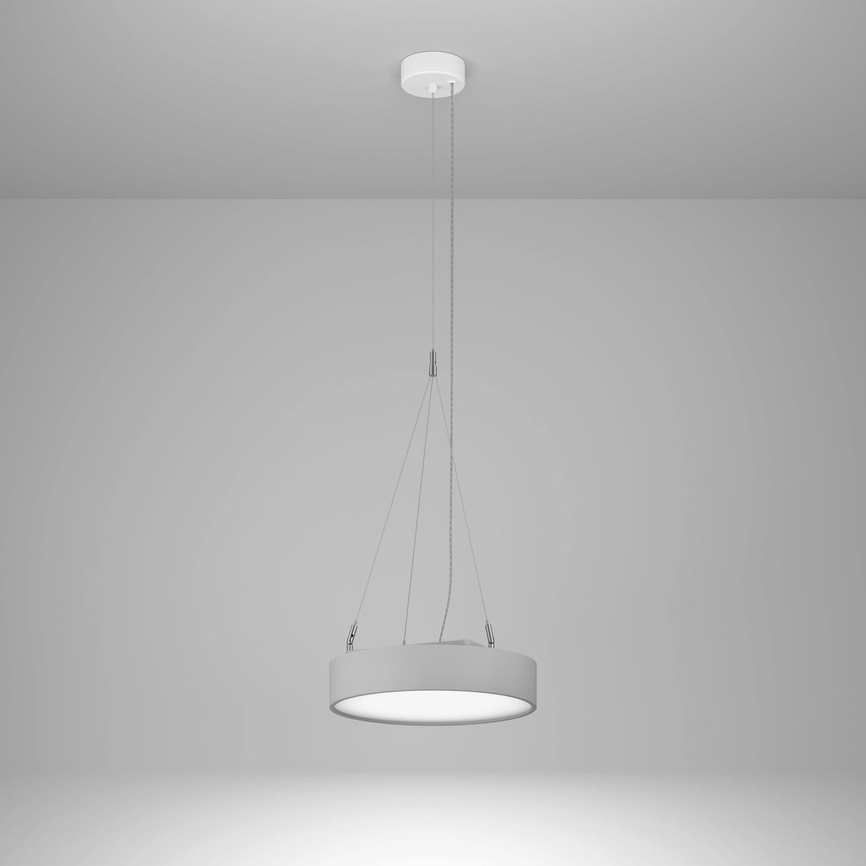 Round 90 HL DI 8,5W 1007lm 830 OP on/off silber Ø-350