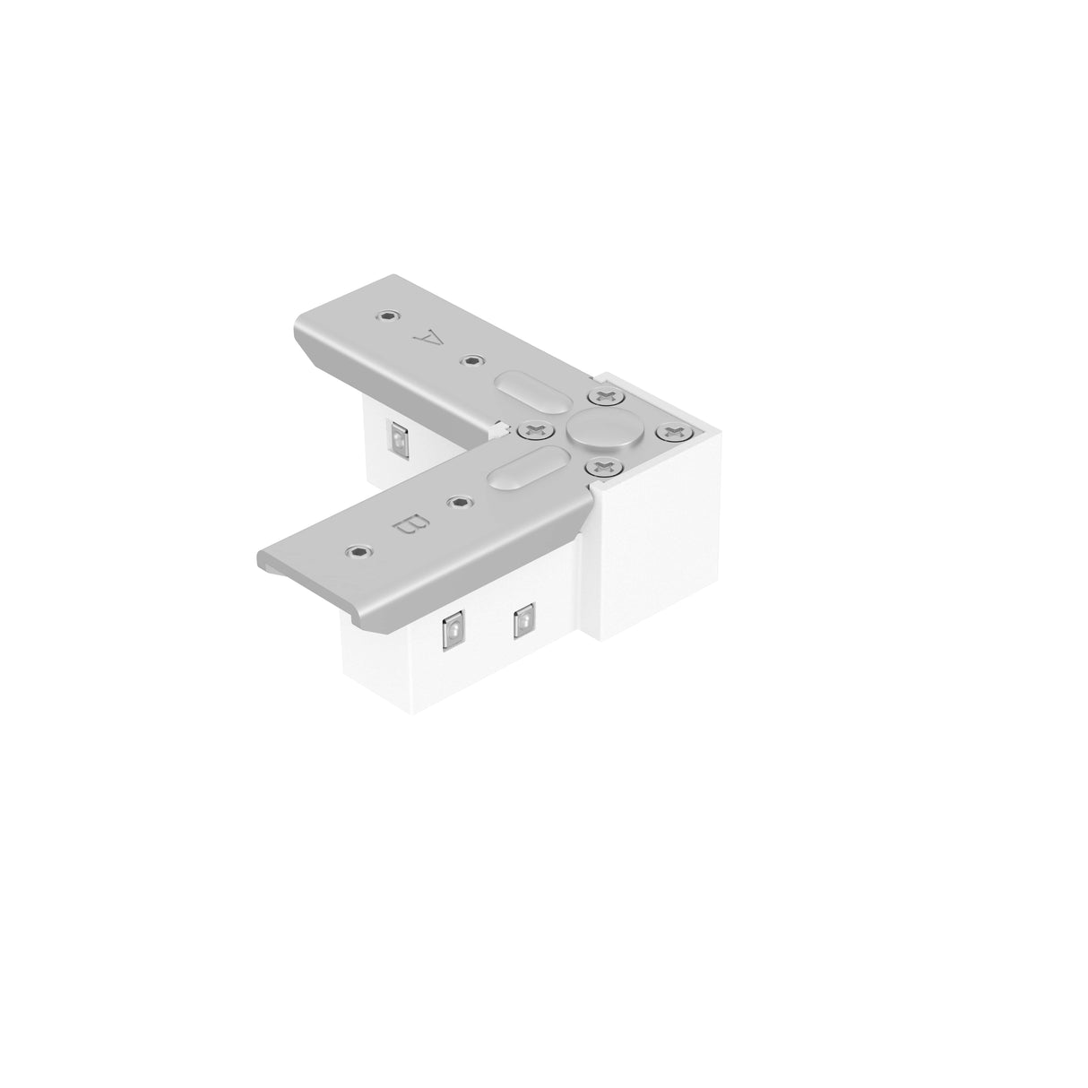 48V SLIM TRACK L-ECKE HORIZONTAL WEISS