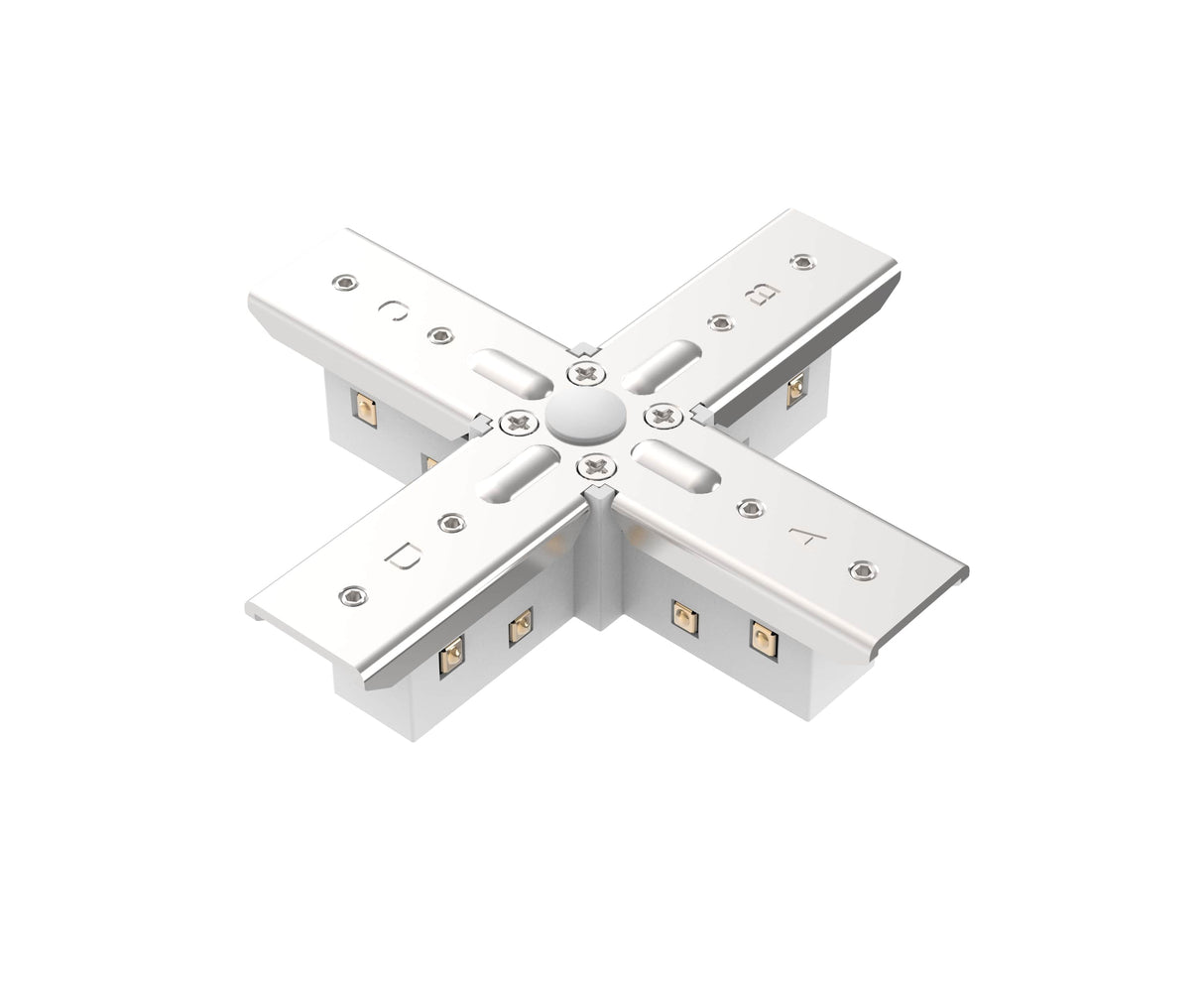 48V SLIM TRACK X-VERBINDER WEISS