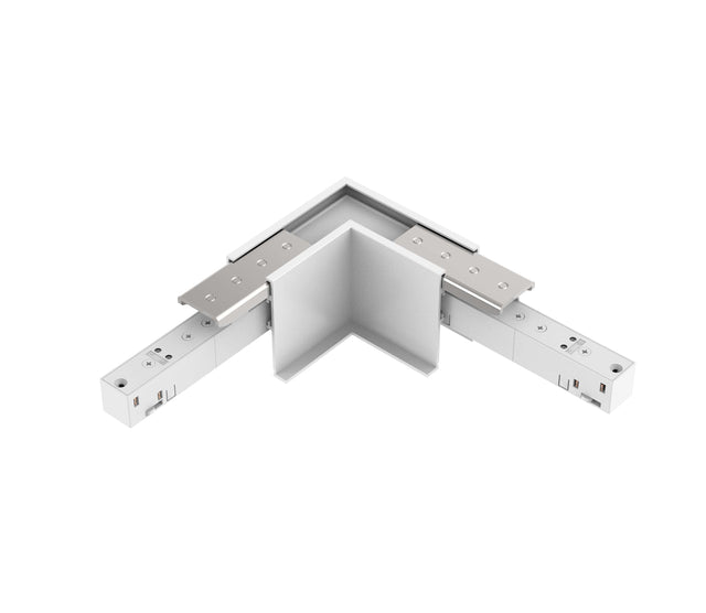 48V RECESSED TRACK L-ECKE HORIZONTAL WEISS