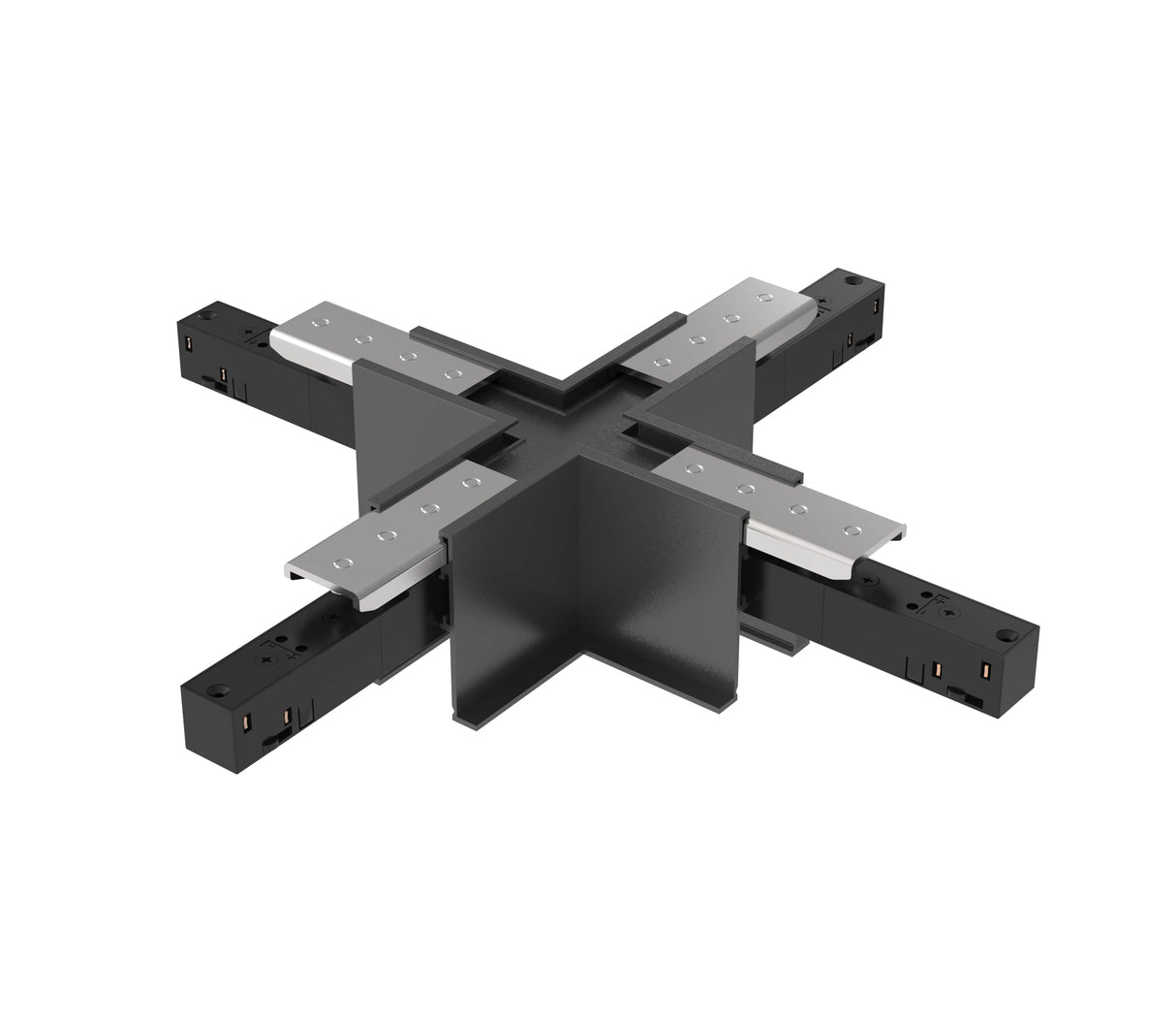 48V RECESSED TRACK X-VERBINDER SCHWARZ