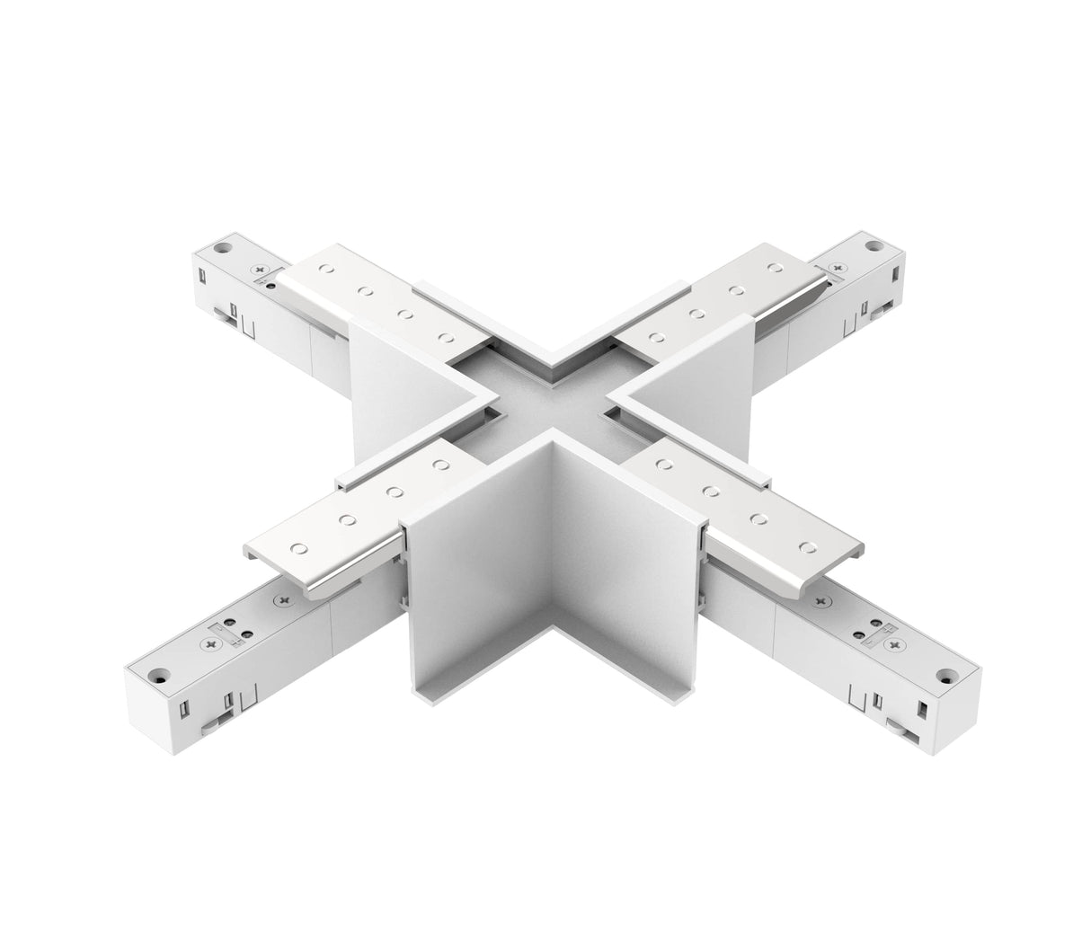 48V RECESSED TRACK X-VERBINDER WEISS