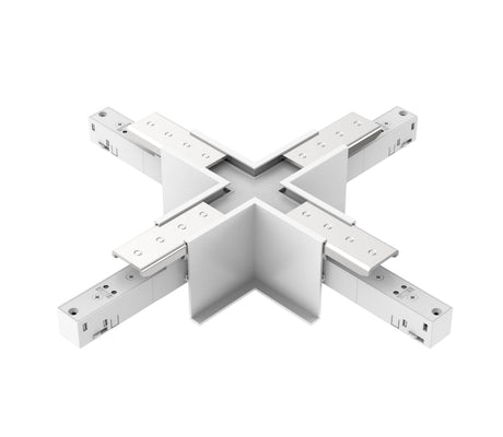 48V RECESSED TRACK X-VERBINDER WEISS