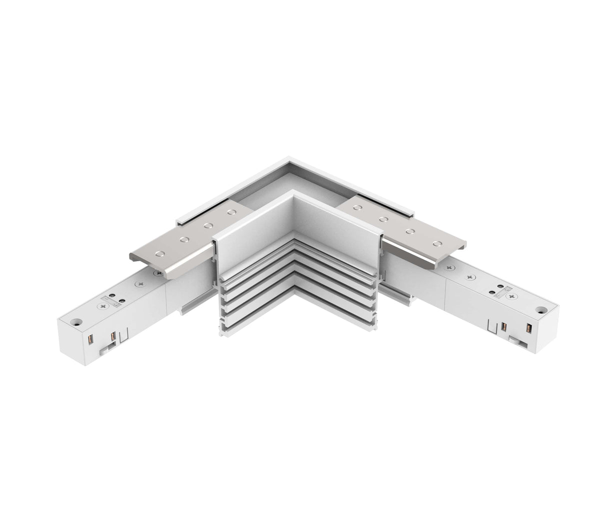 48V FRAMELESS TRACK L-ECKE HORIZONTAL WEISS