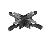 48V FRAMELESS TRACK X-VERBINDER SCHWARZ