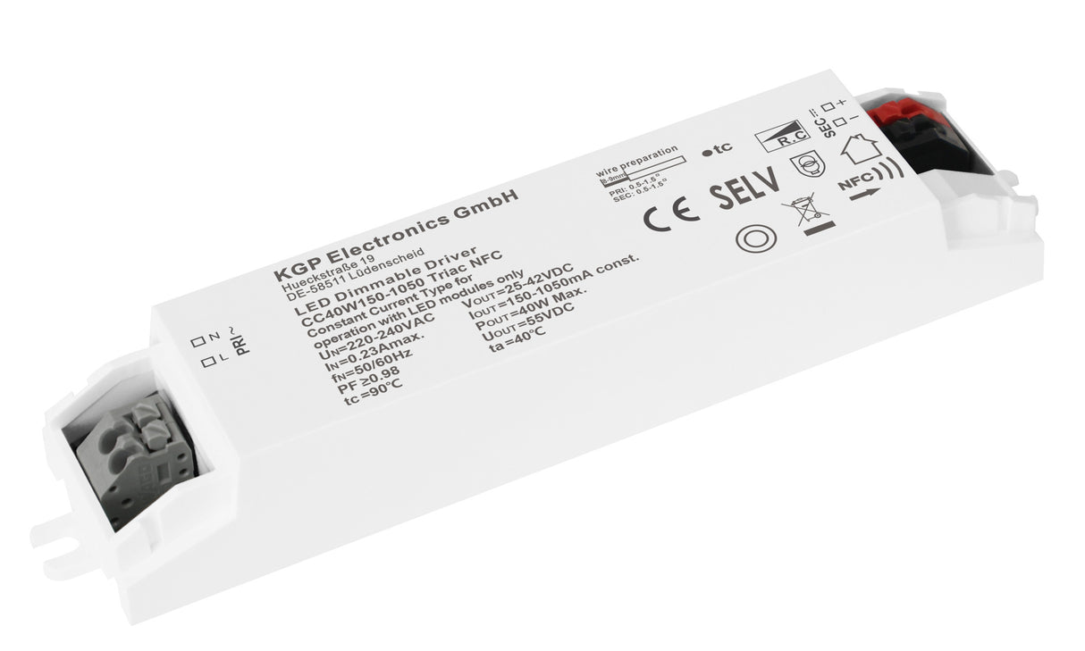 LED-TREIBER CC 40W 150-1050mA NFC TRIAC