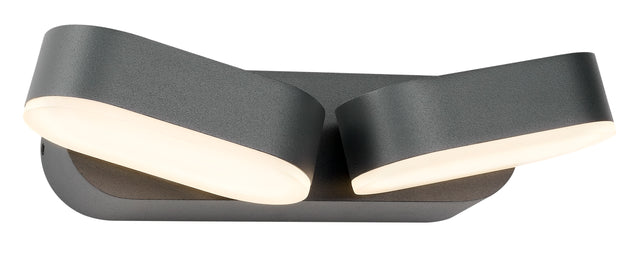 LEA LED Double 13W 600lm 3000K IP54 anthrazit