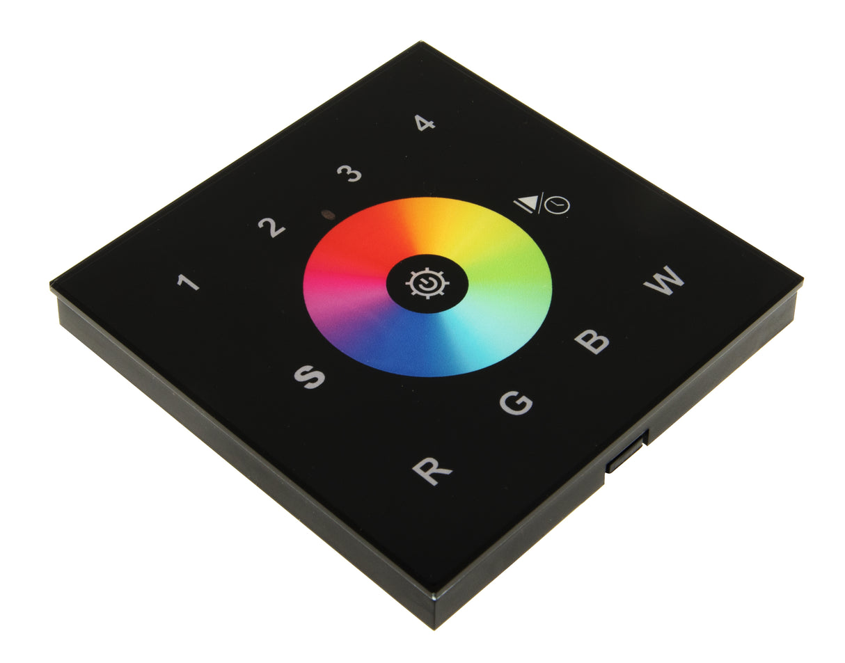 LED DMX WiFi Controller Touch RGBW 4 Zonen - Schwarz