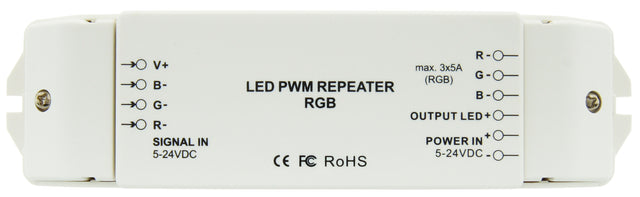 Foto: Repeater PWM RGB LED, 3x5A, 180W/12V, 360W/24V