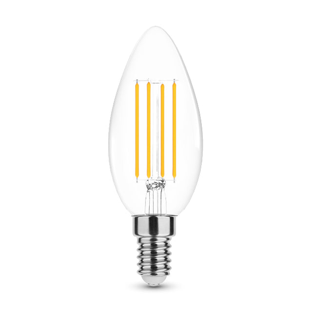 LED Filament Kerze 4W 2700K 470lm E14 C35 360°