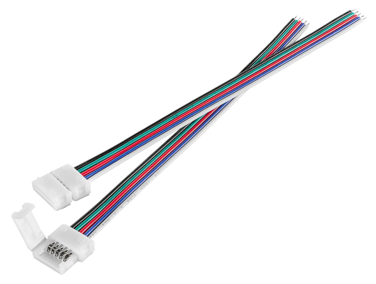 Verbindungsstecker RGBW 5-pin 10mm mit 15cm Draht VE10 Stück