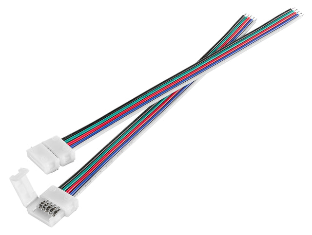 Verbindungsstecker RGBW 5-pin 10mm mit 15cm Draht VE10 Stück