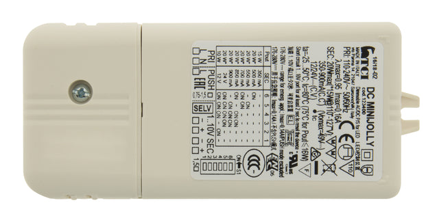Foto: LED Netzteil TC 15W/350mA - Push + 1-10V Dimmbar , MM, IP20