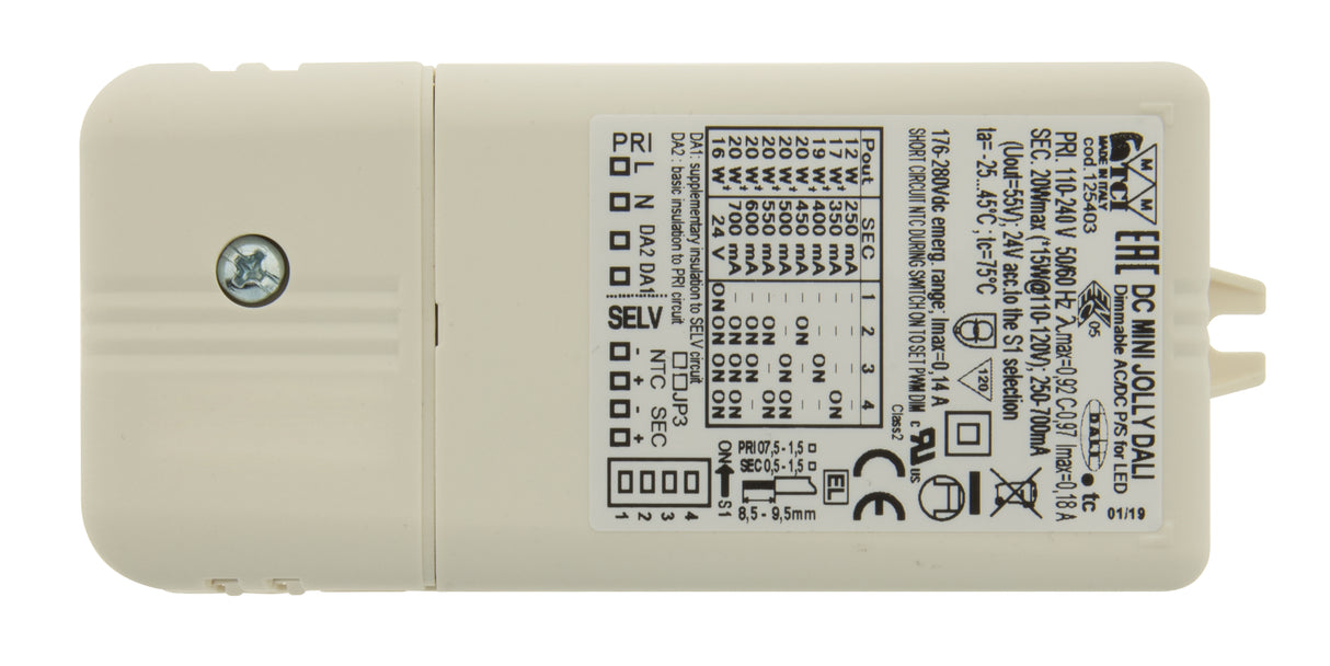 LED Netzteil TC 15W/350mA, DALI Dimmbar, MM, IP20