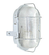 OVAL II E27, 18W, IP44, Grau mit Drahtbügel und PC Abdeckung