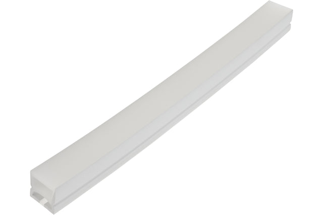 LED Silikonprofil Flach 16 x 16 mm / weiss - opal, per m