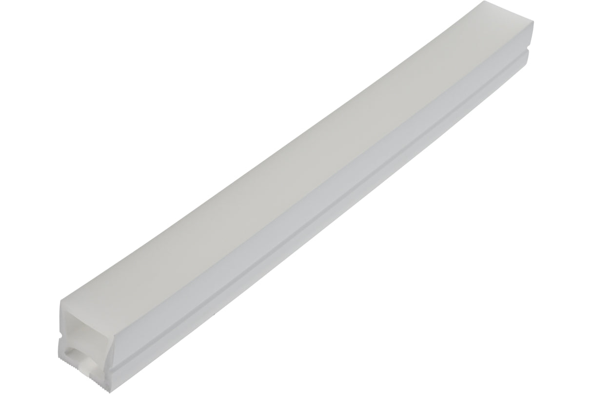 LED Silikonprofil Flach 19 x 19 mm / weiss - opal, per m