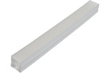 LED Silikonprofil Flach 19 x 19 mm / weiss - opal, per m