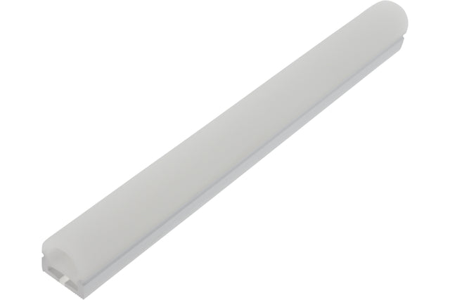 LED Silikonprofil Rund 19 x 19 mm / weiss - opal, per m