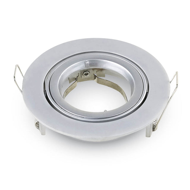 Einbauspot GU10 rund, silber grau