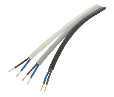 Foto: Doppelisoliertes Flachbandkabel 2 polig 0,75mm² weiss