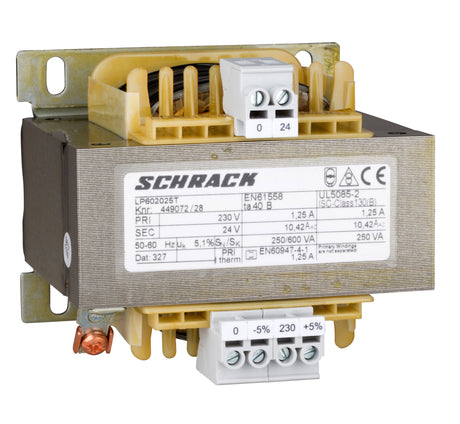 Foto: Einphasen Steuertransformator 230/24V, 250VA, IP00
