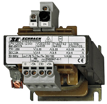 Foto: Einphasen Steuertransformator 230/24V, 200VA,IP00, Sicherung