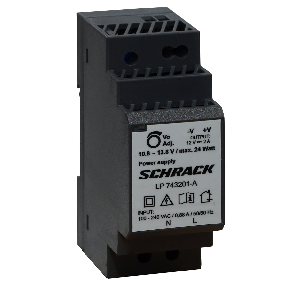 Einphasiges Netzgerät, geregelt, REG, 230VAC/12VDC, 2A