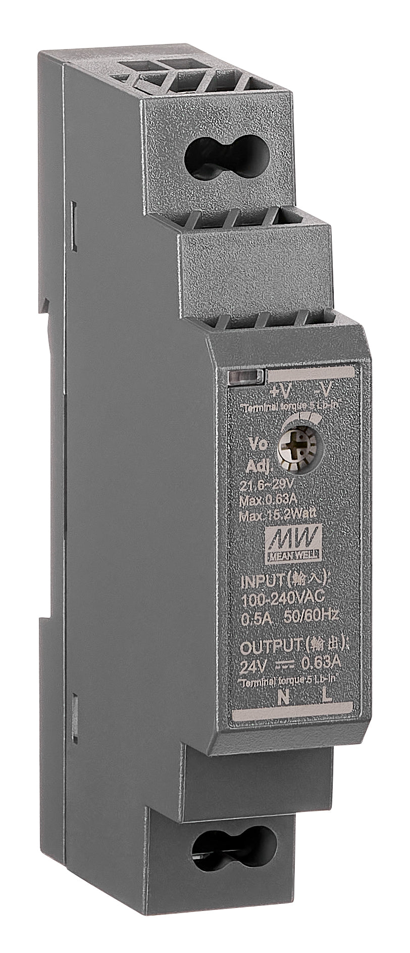 Netzteil Meanwell, geregelt, REG, 230VAC/24VDC 0,63A 15,2W