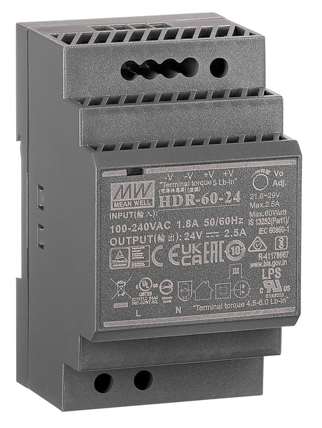 Netzteil Meanwell, geregelt, REG, 230VAC/24VDC 2,5A 60W