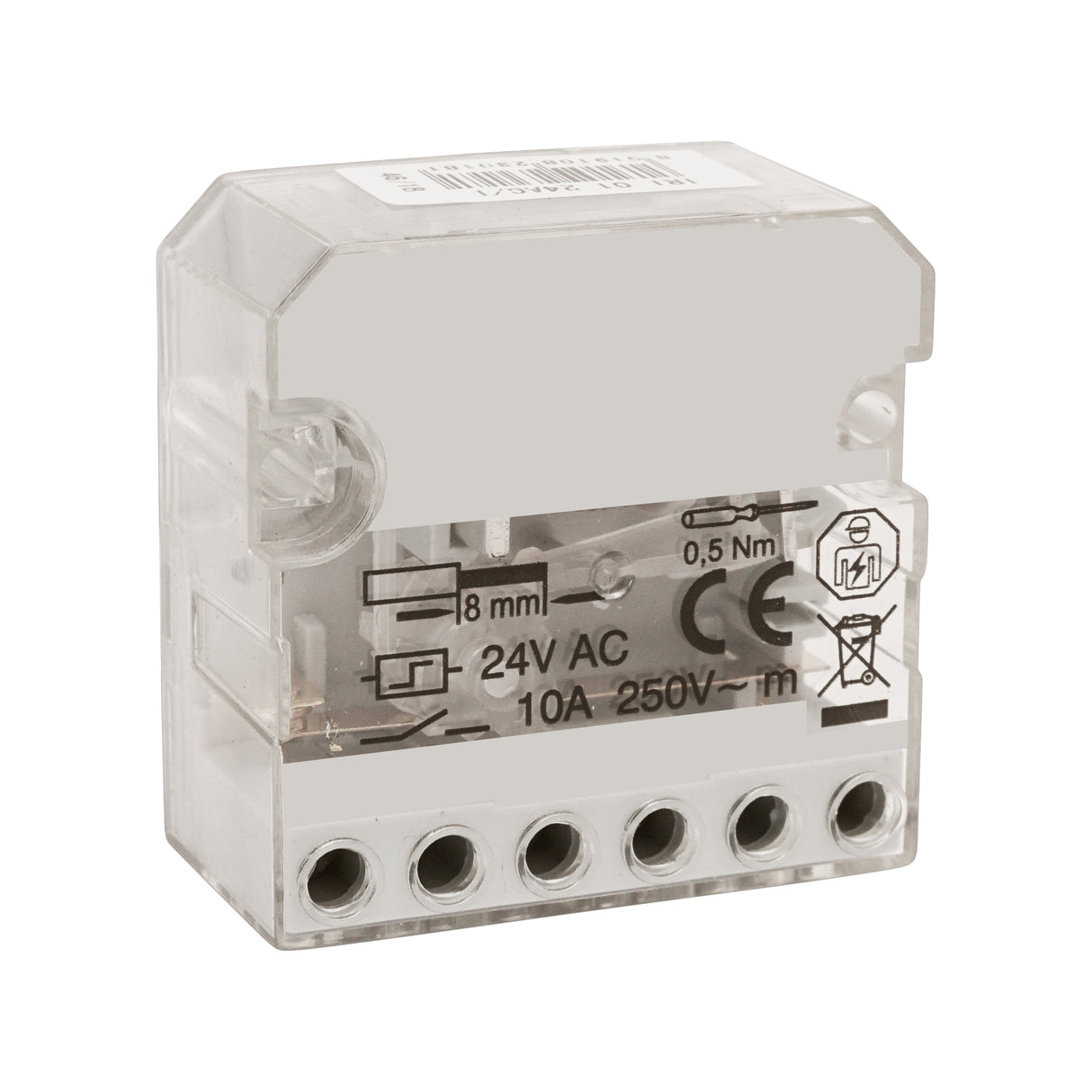Fernschalter für Doseneinbau, 24VAC, 1 Kontakt, 10A