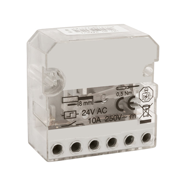 Fernschalter für Doseneinbau, 24VAC, 1 Kontakt, 10A