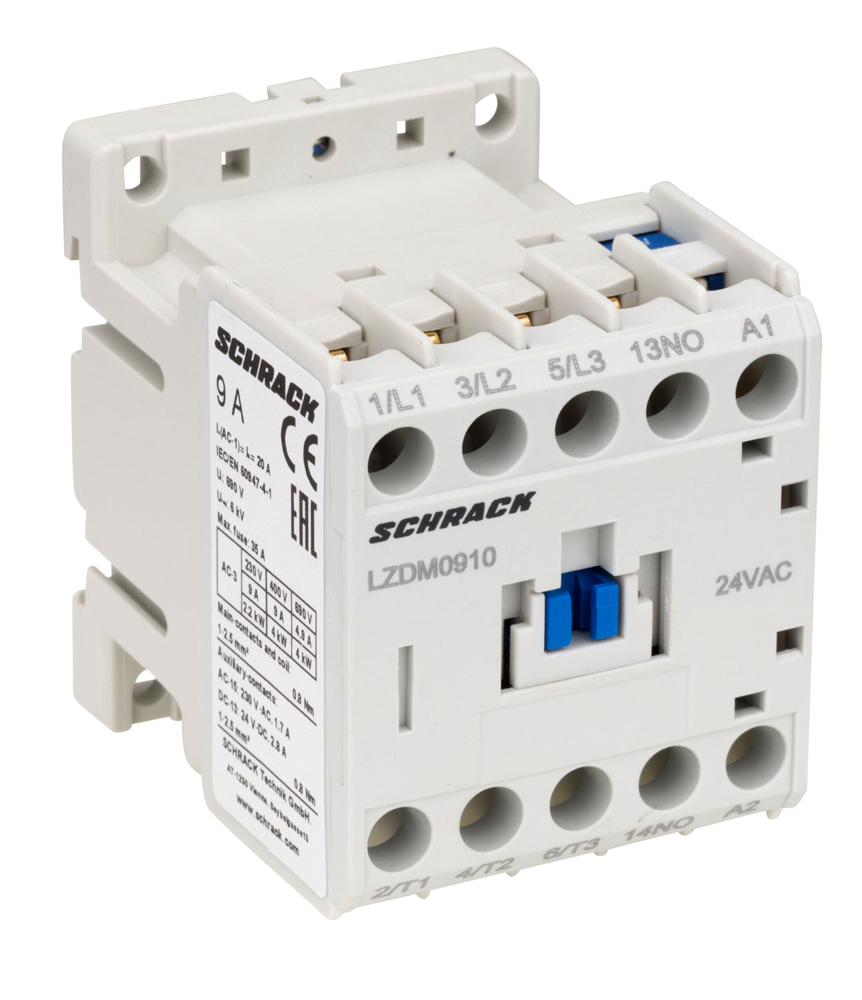 Schütz 3-polig, CUBICO Mini, 4kW, 9A, 1S, 24VAC