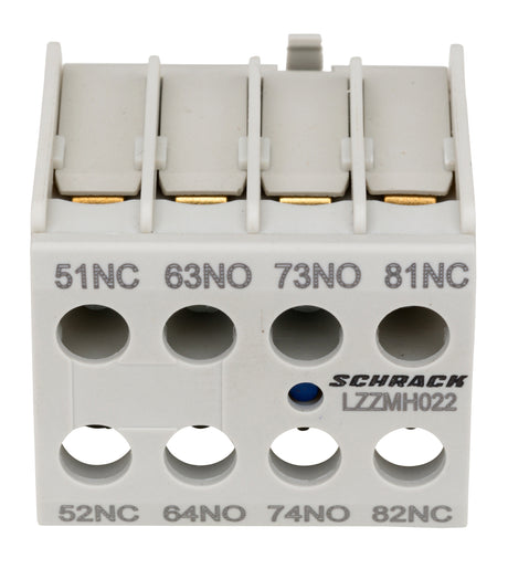 Foto: Front Hilfskontaktblock für Schütz CUBICO Mini, 2S+2Ö