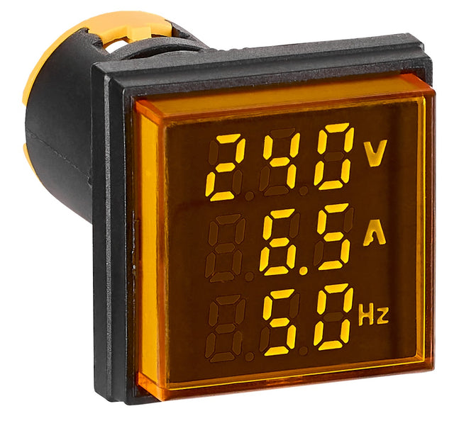 Multimeter 22,5 mm, 0-100 A 50-500 V AC, gelb, rechteckig