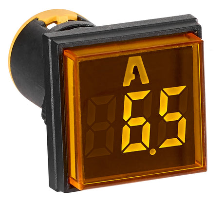 Amperemeter, 22,5 mm, 0 - 100 A AC, gelb, rechteckig