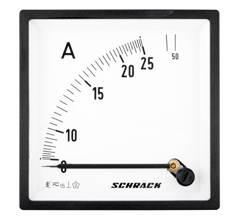 Amperemeter, 96x96mm, 25A AC Direktmessung