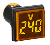 Voltmeter, 22,5 mm, 50 - 500 V AC, gelb, rechteckig